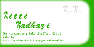 kitti nadhazi business card